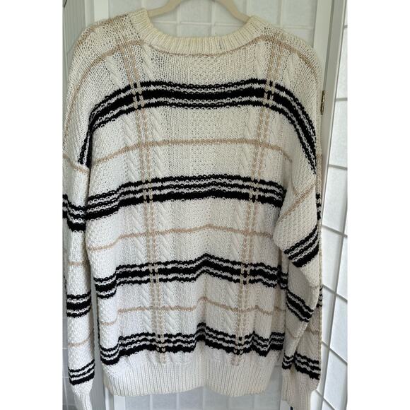 Women’s Unique Robinson Private Stock Cotton Hand Knit Pullover Sweater Size XL - Picture 2 of 7
